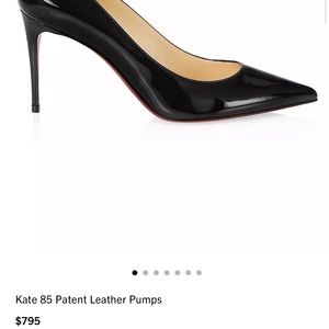 Christian Louboutin Kate 85mm patent leather black